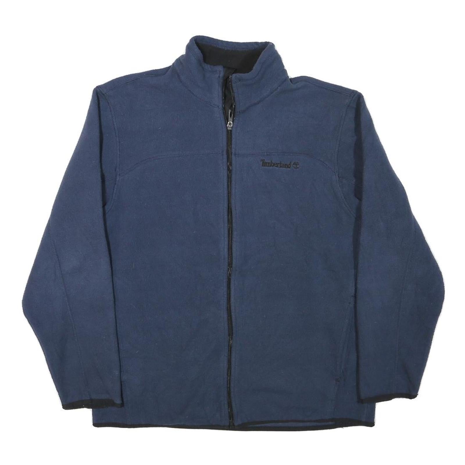 TIMBERLAND Mens Blue Jacket M Polyester Blend Plain Zip Casual Outerwear