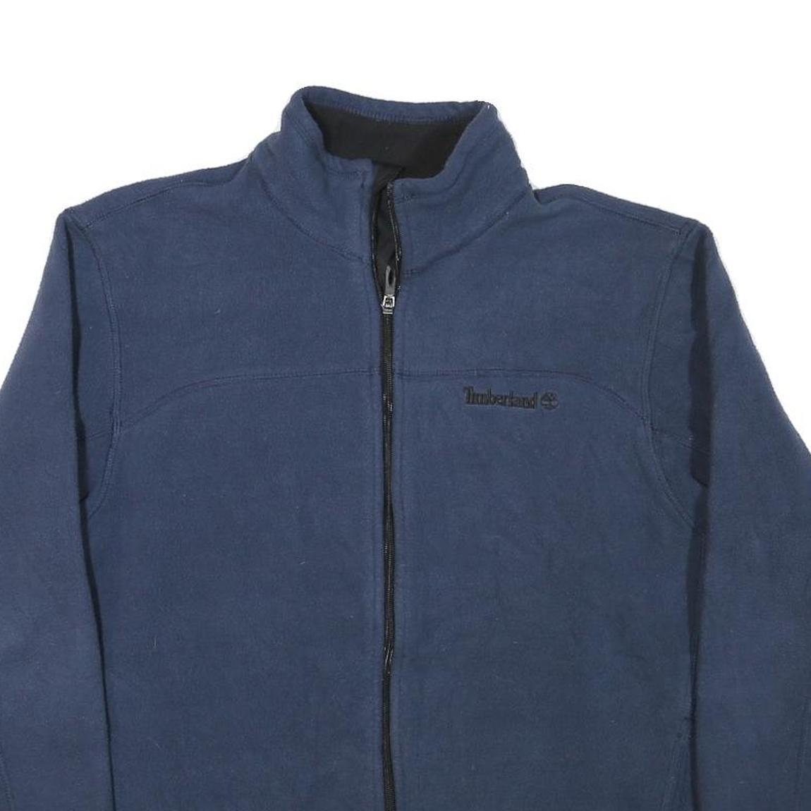 TIMBERLAND Mens Blue Jacket M Polyester Blend Plain Zip Casual Outerwear