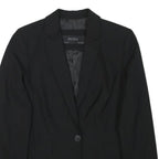 ZARA BASIC Womens Black Jacket XS Polyester Blend Button Closure Classic Fit