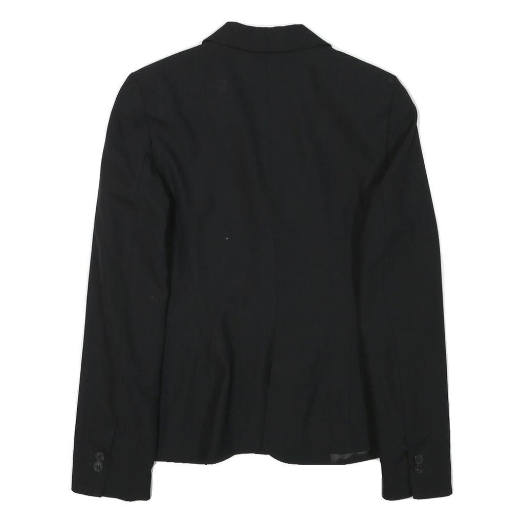 ZARA BASIC Womens Black Jacket XS Polyester Blend Button Closure Classic Fit