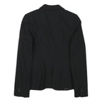 ZARA BASIC Womens Black Jacket XS Polyester Blend Button Closure Classic Fit