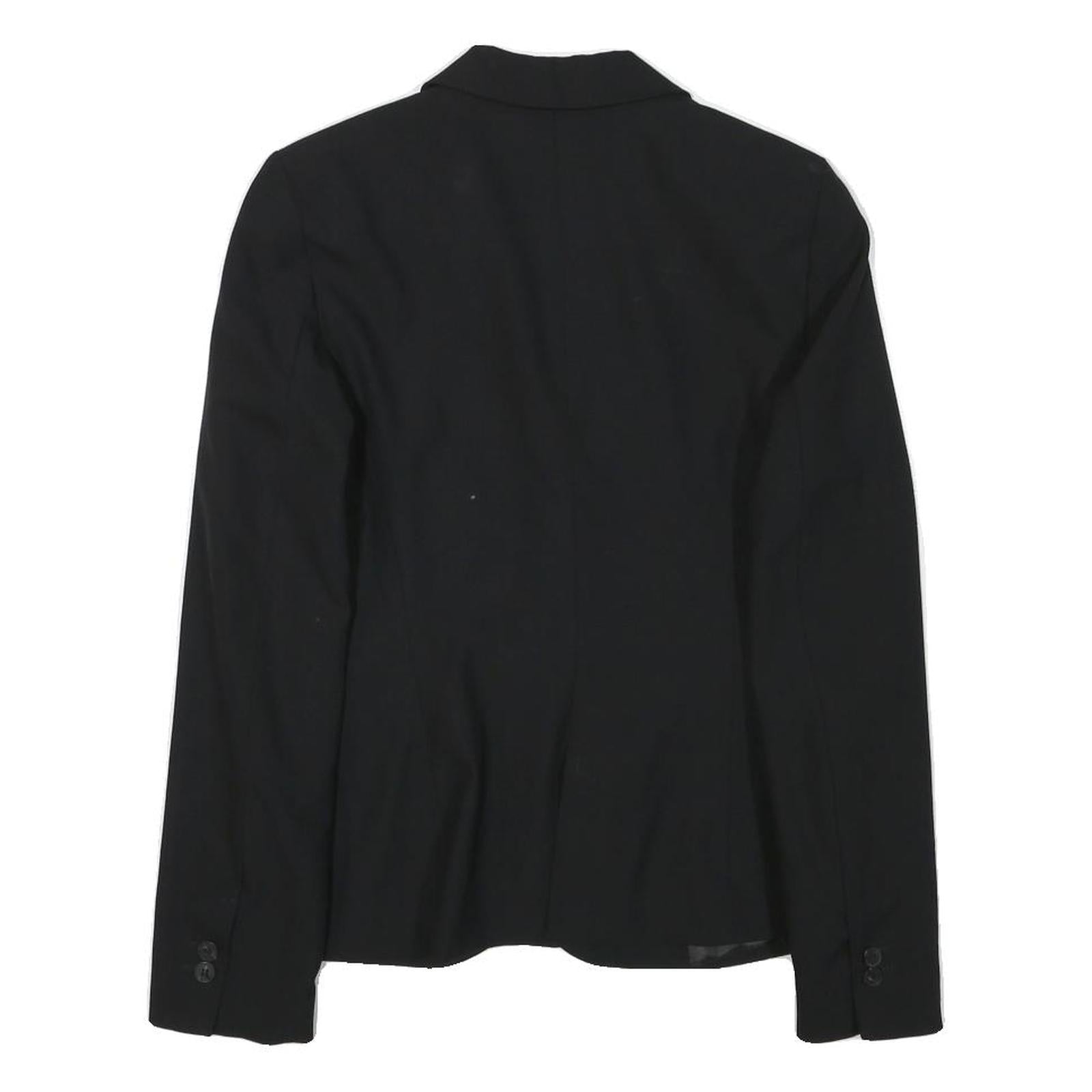 ZARA BASIC Womens Black Jacket XS Polyester Blend Button Closure Classic Fit