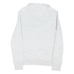 CHAMPION Womens Grey 1/4 Zip Sweatshirt M Cotton Blend Casual Comfort