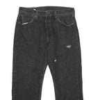 LEVI'S 501 Mens Jeans Black Classic Straight Denim Dark W34 L27 Button Closure