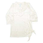 PODCAST Womens Blouse Beige V-Neck M