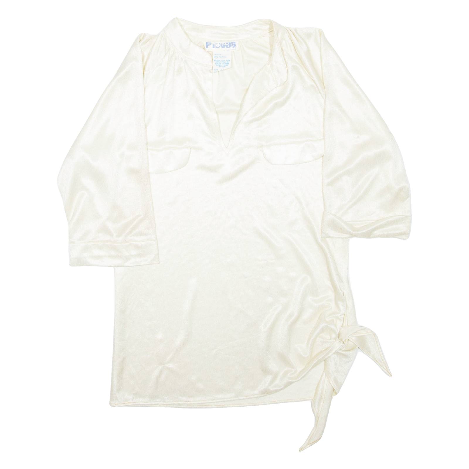 PODCAST Womens Blouse Beige V-Neck M