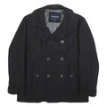 MCGREGOR Mens Black Classic Jacket L Woven Plain Button Closure