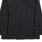 MCGREGOR Mens Black Classic Jacket L Woven Plain Button Closure