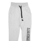 ADIDAS Womens Joggers Grey Slim Tapered UK 8 W26 L28 Logo Print Casual Wear