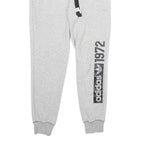 ADIDAS Womens Joggers Grey Slim Tapered UK 8 W26 L28 Logo Print Casual Wear
