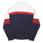 FILA Womens White & Red & Navy Zip Up Sweatshirt XS Sports Casual Retro