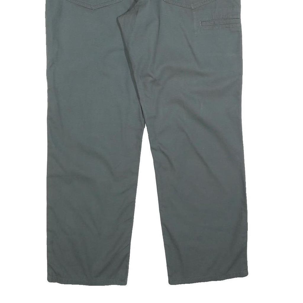 CARHARTT Mens Cotton Grey Relaxed Straight Trousers W36 L30 Workwear Zip Closure
