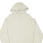 REEBOK Mens Cream Pullover Hoodie M Cotton Blend Lightweight Casual