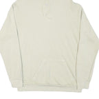 REEBOK Mens Cream Pullover Hoodie M Cotton Blend Lightweight Casual