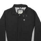 TIMBERLAND Mens Black & Grey Nylon Zip Jacket L Lightweight Outdoor Casual