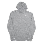 NIKE Womens Grey Marl Hoodie M Lightweight Athletic Pullover