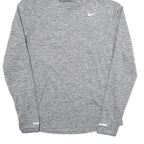 NIKE Womens Grey Marl Hoodie M Lightweight Athletic Pullover