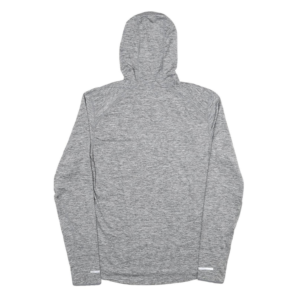 NIKE Womens Grey Marl Hoodie M Lightweight Athletic Pullover