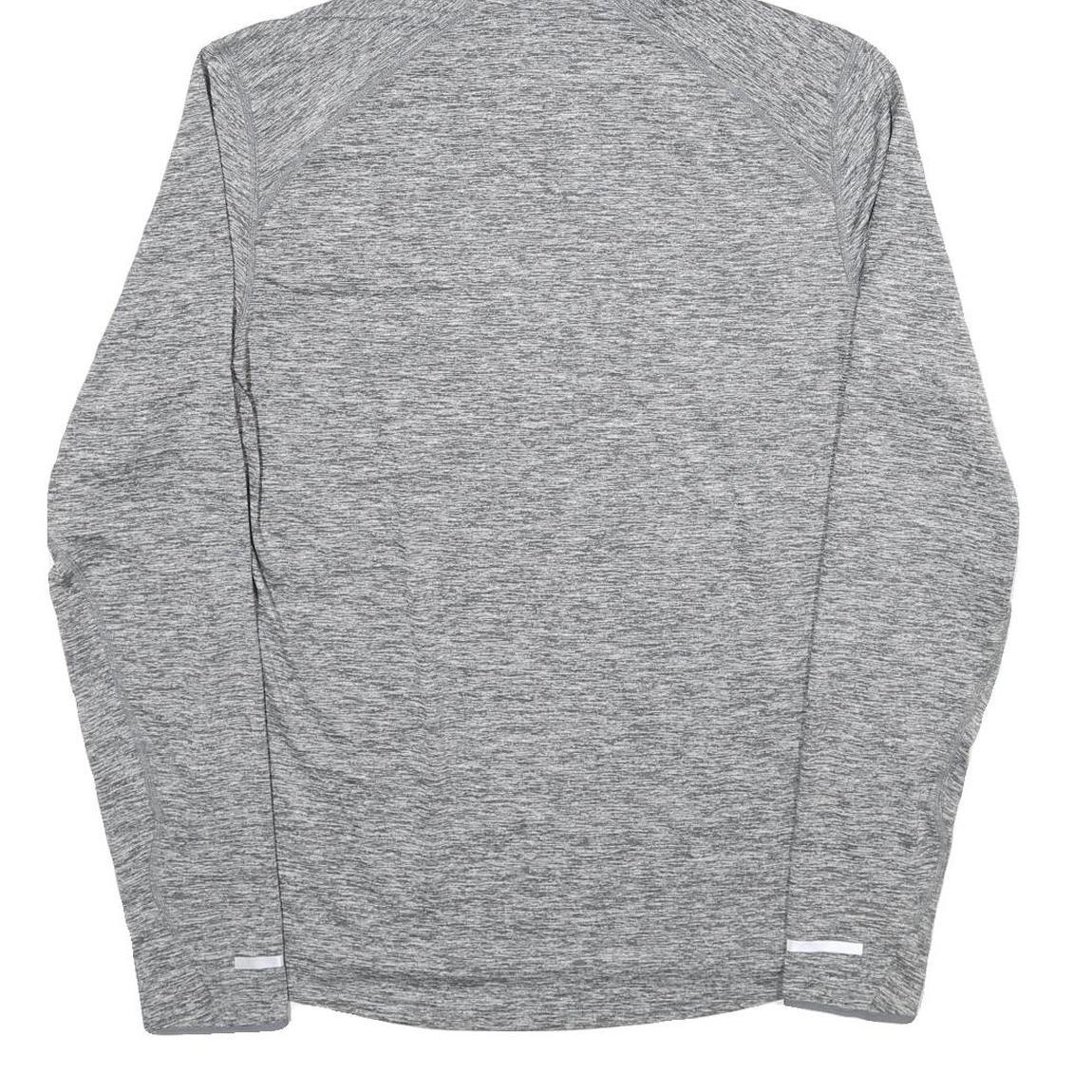 NIKE Womens Grey Marl Hoodie M Lightweight Athletic Pullover