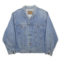 CALVIN KLEIN Mens Blue Denim Jacket L Cotton Classic Button Closure Casual