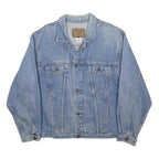CALVIN KLEIN Mens Blue Denim Jacket L Cotton Classic Button Closure Casual