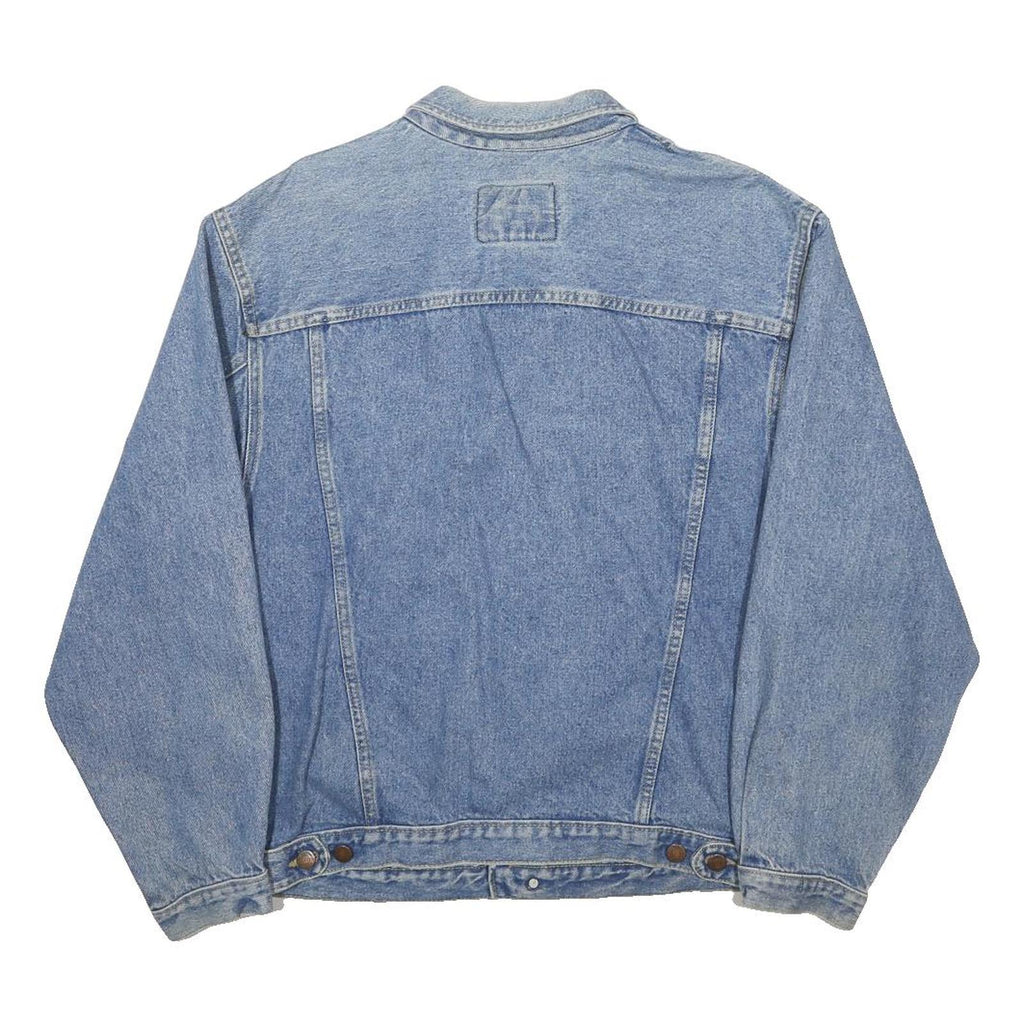 CALVIN KLEIN Mens Blue Denim Jacket L Cotton Classic Button Closure Casual