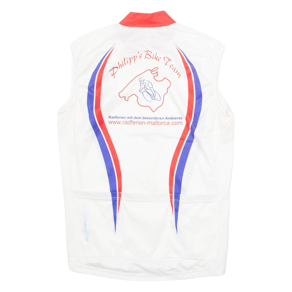IBEROSTAR Cycling Mens Jersey White Sleeveless 1/4 Zip XS