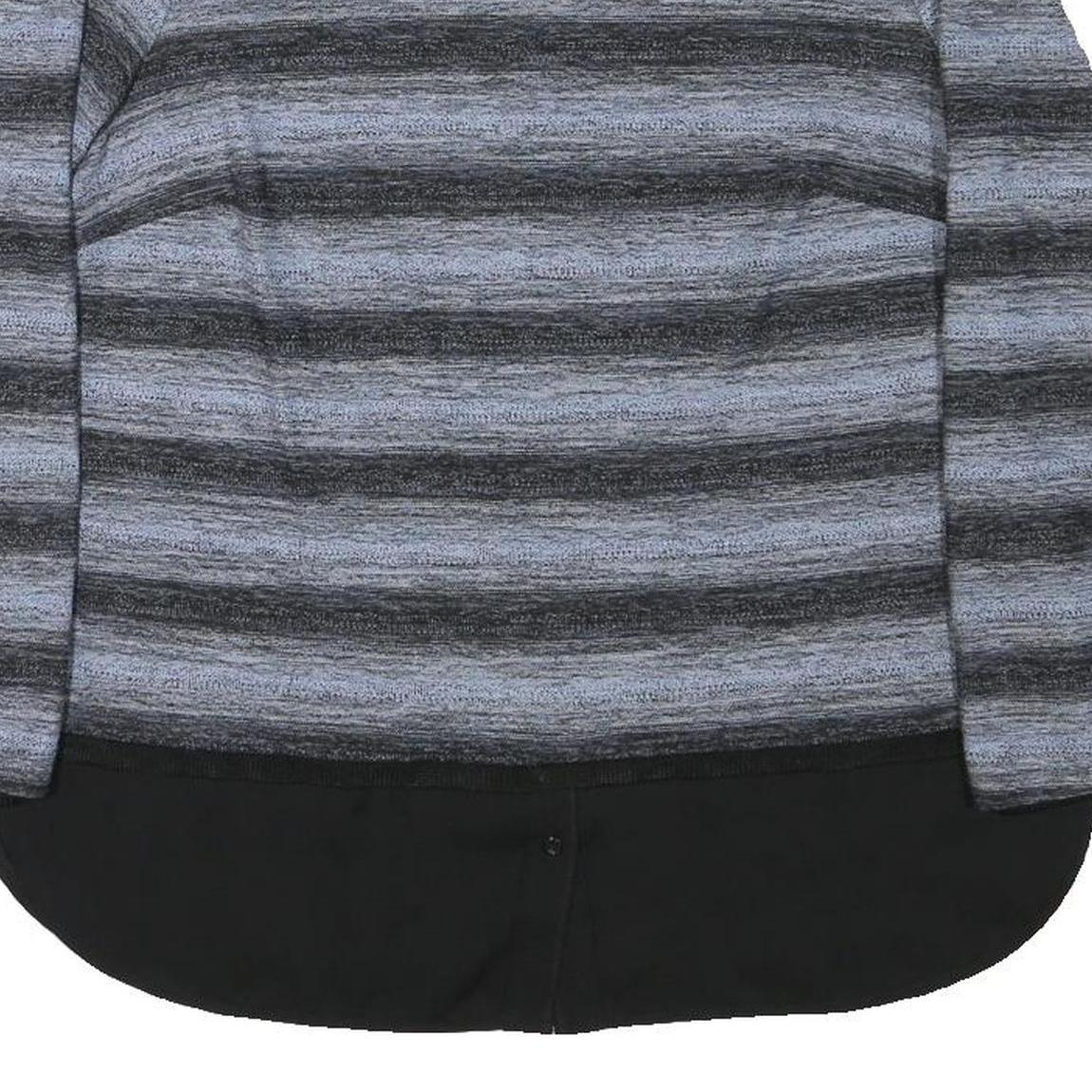 BONITA Womens Grey & Black Striped Pattern Cotton Blend Jumper Round Neck Basic