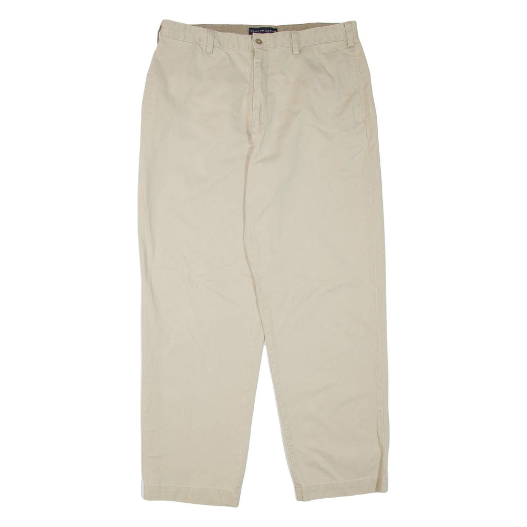 TOMMY HILFIGER Mens Trousers Beige Regular Tapered W36 L32