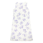 WOOLRICH Womens White & Lilac Floral Sleeveless Day Dress Cotton Blend M