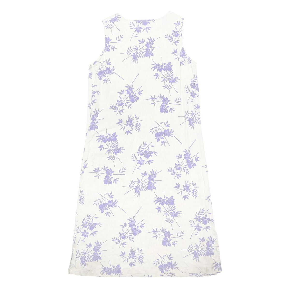 WOOLRICH Womens White & Lilac Floral Sleeveless Day Dress Cotton Blend M