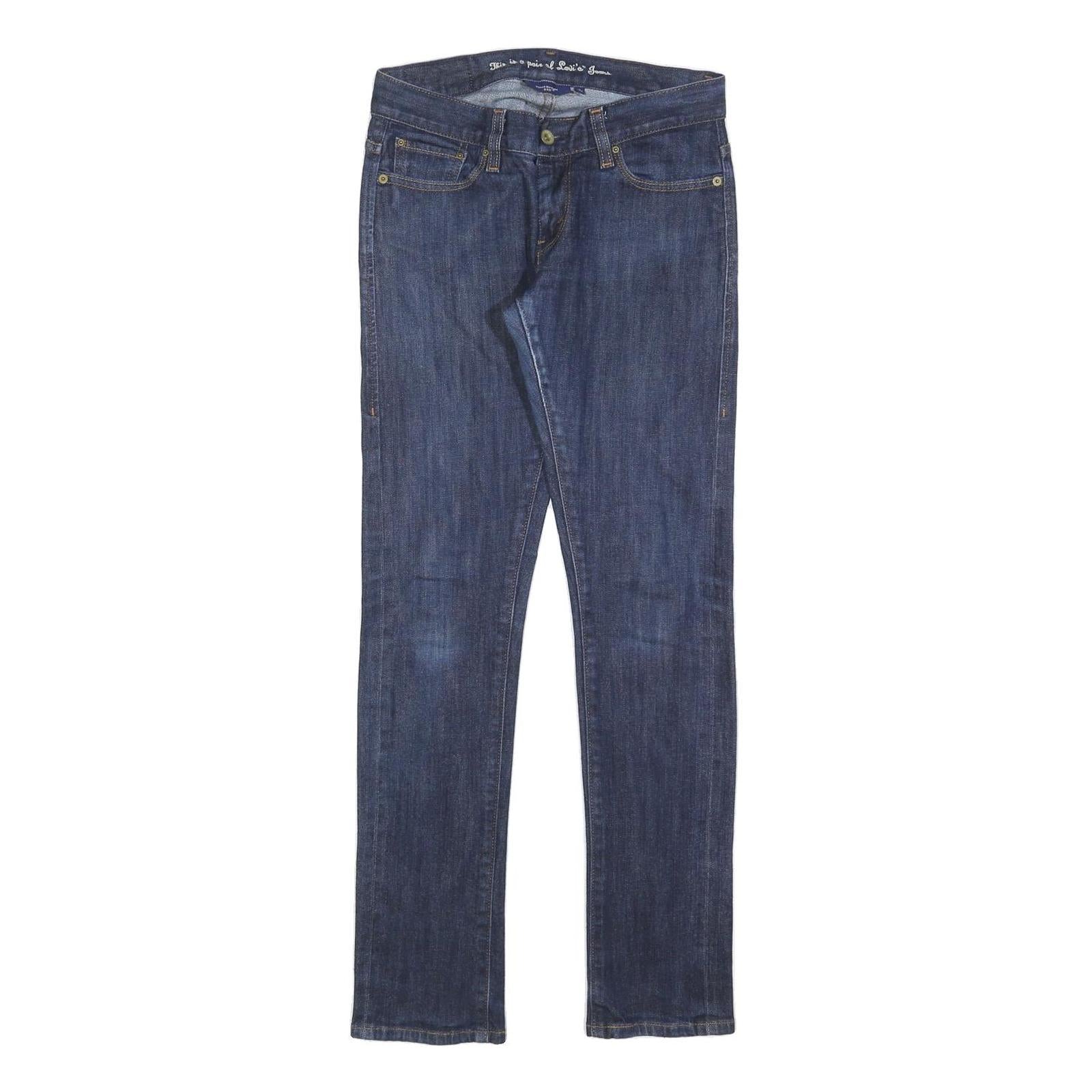 LEVI'S 523 Womens Jeans Blue Slim Straight Denim Medium W26 L30 Zip Cotton Blend