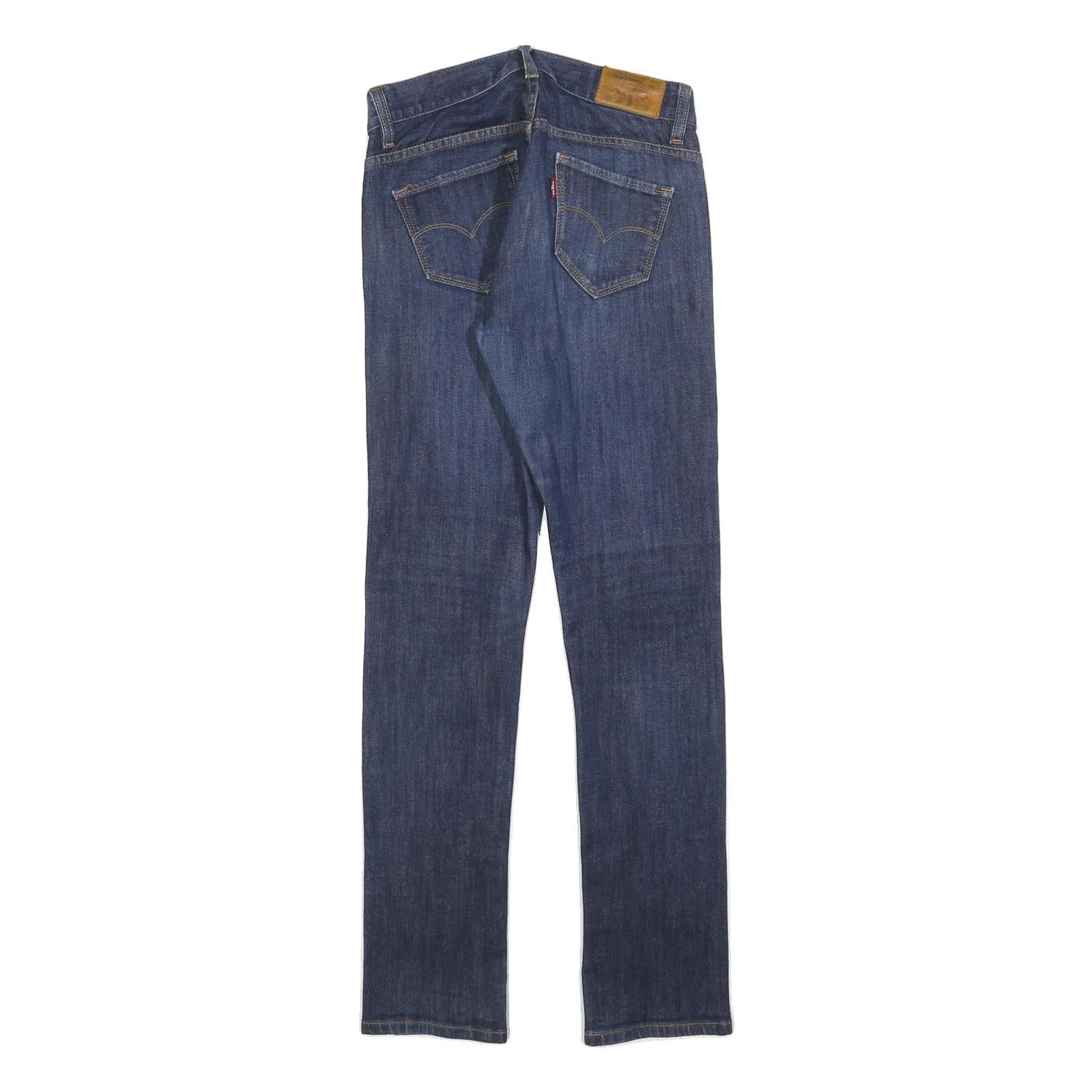 LEVI'S 523 Womens Jeans Blue Slim Straight Denim Medium W26 L30 Zip Cotton Blend