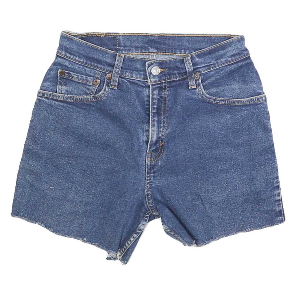 LEVI'S Womens Denim Blue Cotton Shorts XS W26 Raw Hem Casual