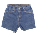 LEVI'S Womens Denim Blue Cotton Shorts XS W26 Raw Hem Casual