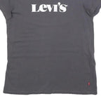 LEVI'S Womens Grey Graphic T-Shirt S Short Sleeve Crew Neck Cotton Blend