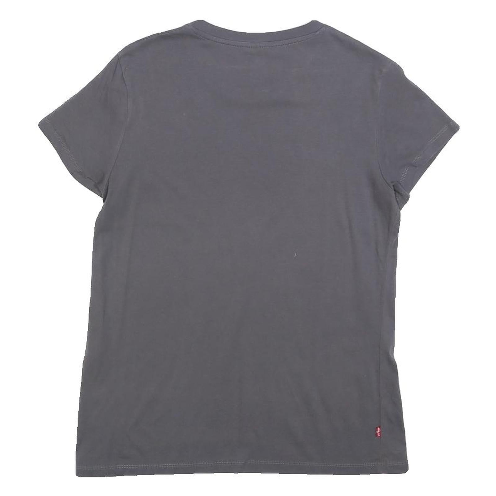LEVI'S Womens Grey Graphic T-Shirt S Short Sleeve Crew Neck Cotton Blend