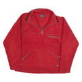 TAG TEK Mens Red Plain Pullover Crew Neck Basic Knit S Zipped Pockets Jumper