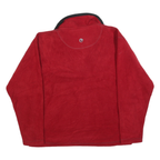 TAG TEK Mens Red Plain Pullover Crew Neck Basic Knit S Zipped Pockets Jumper