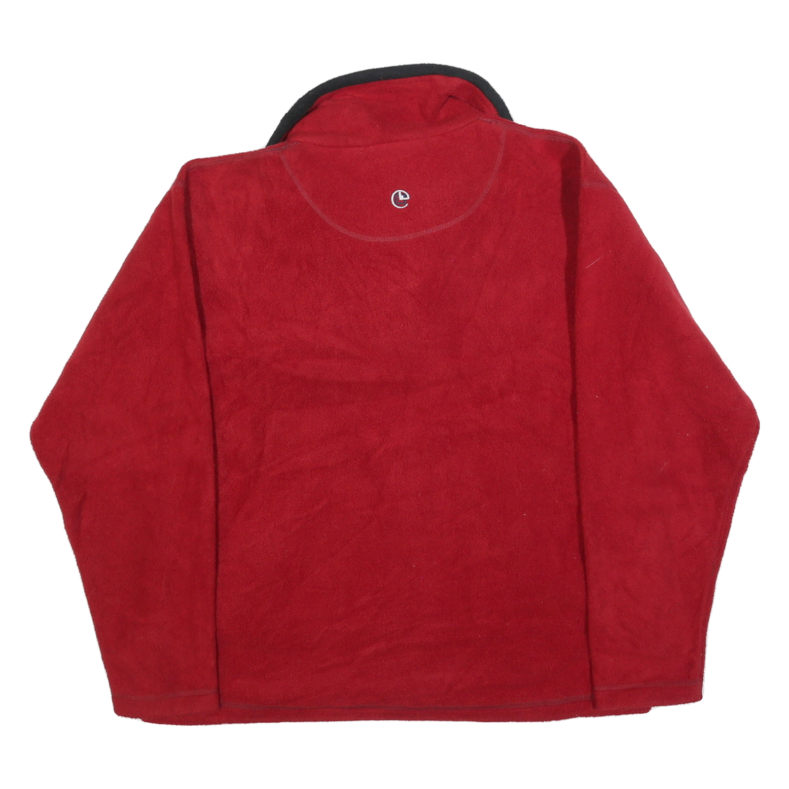 TAG TEK Mens Red Plain Pullover Crew Neck Basic Knit S Zipped Pockets Jumper