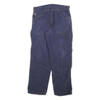 CARHARTT Mens Relaxed Cotton Blend Blue Workwear Trousers W34 L30