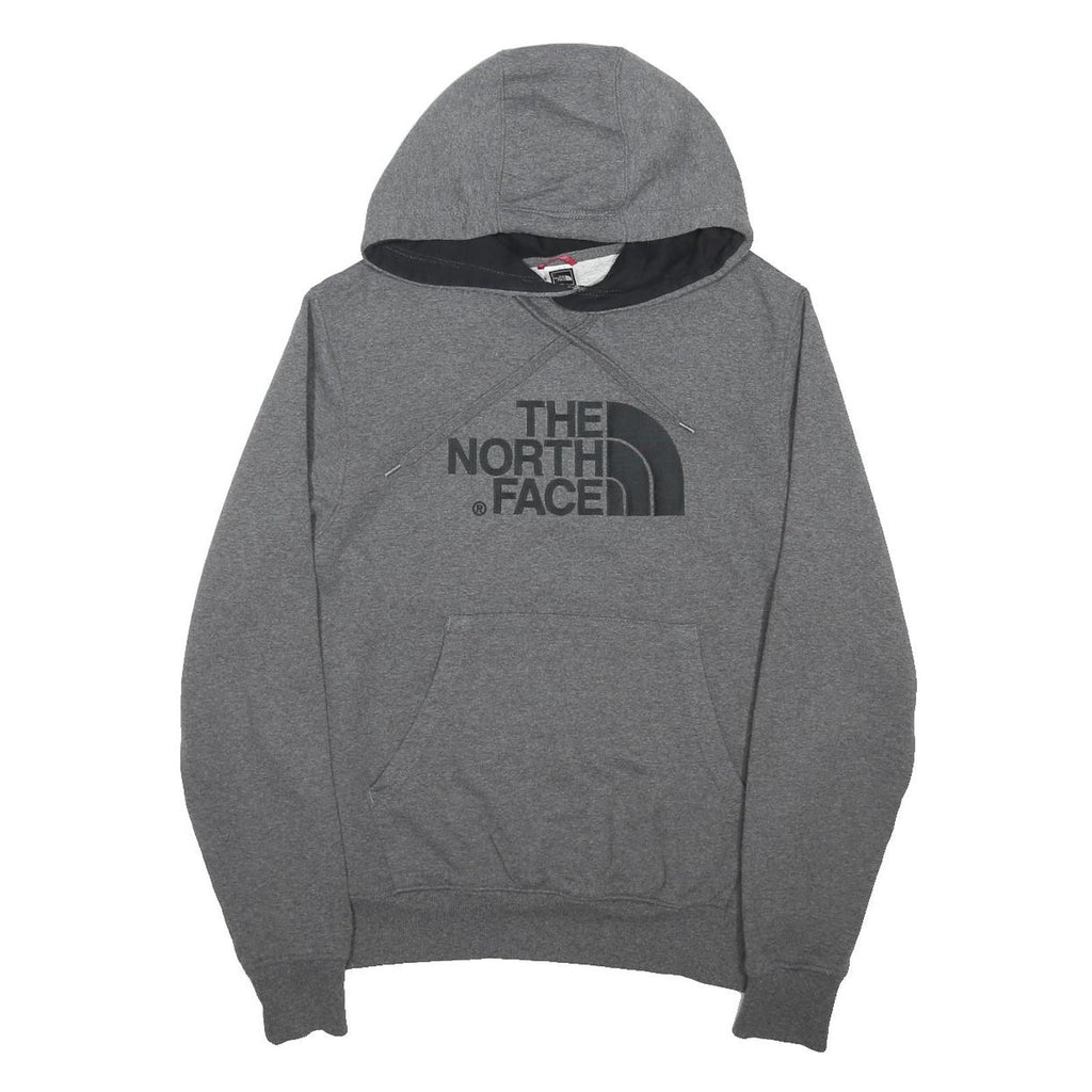 THE NORTH FACE Mens Grey Hoodie S Cotton Blend Pullover Drawstring Casual