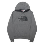 THE NORTH FACE Mens Grey Hoodie S Cotton Blend Pullover Drawstring Casual