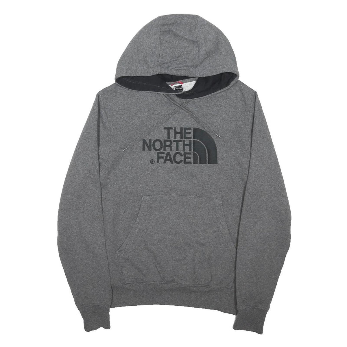 THE NORTH FACE Mens Grey Hoodie S Cotton Blend Pullover Drawstring Casual