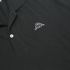 KAPPA Mens Black Short Sleeve Plain XL Cotton Logo Polo Shirt