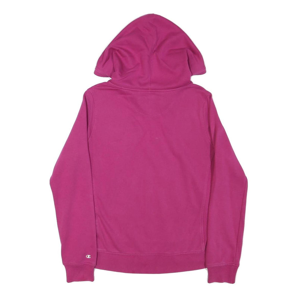 CHAMPION Girls Pink Hoodie M Cotton Blend Casual Pullover Sweatshirt