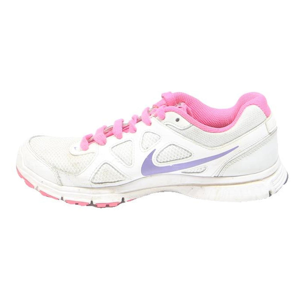 NIKE Womens Running Trainers White & Pink Synthetic UK 4 Lightweight Comfort