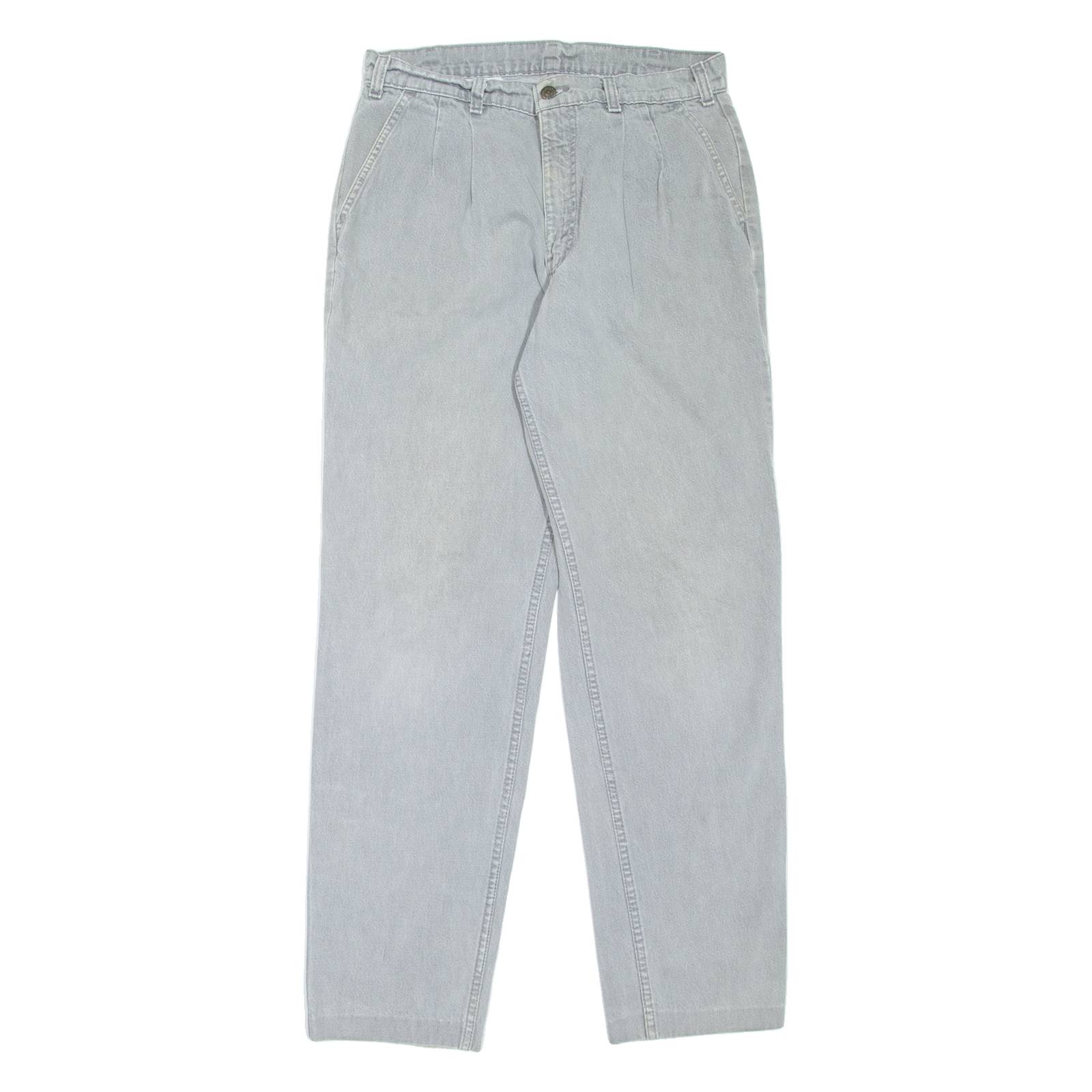 LEVI'S Pleated Mens Jeans Grey Regular Tapered W30 L31