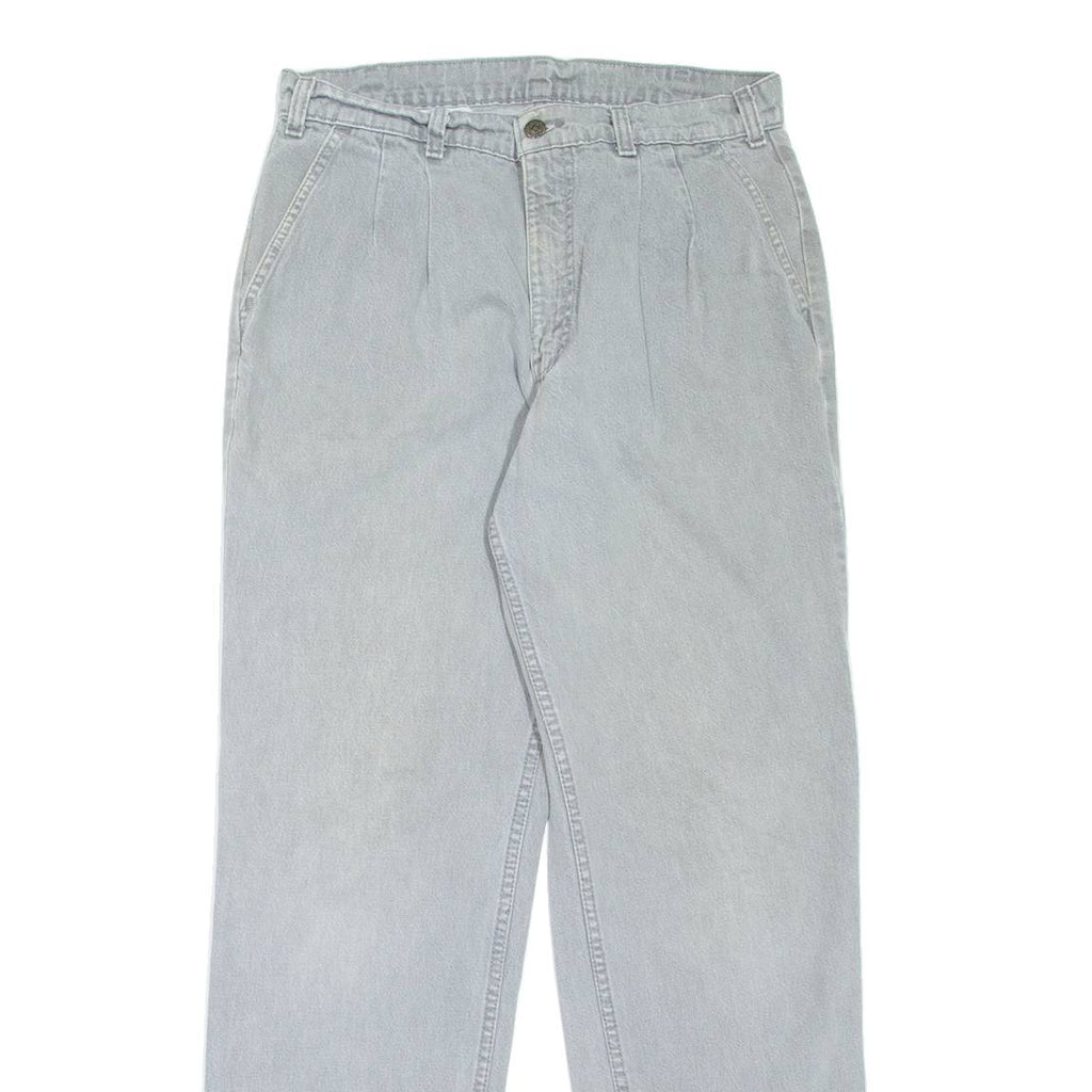 LEVI'S Pleated Mens Jeans Grey Regular Tapered W30 L31