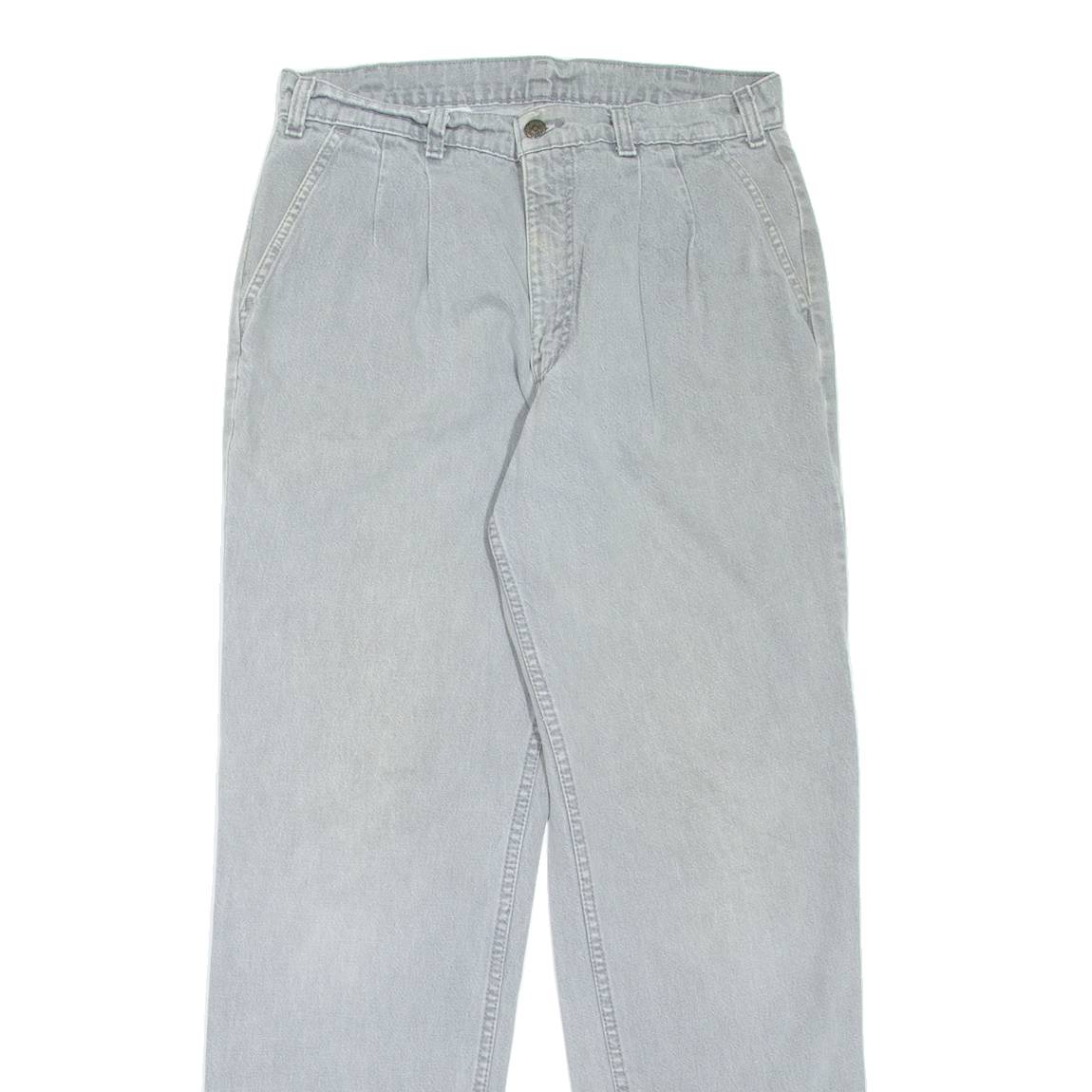 LEVI'S Pleated Mens Jeans Grey Regular Tapered W30 L31